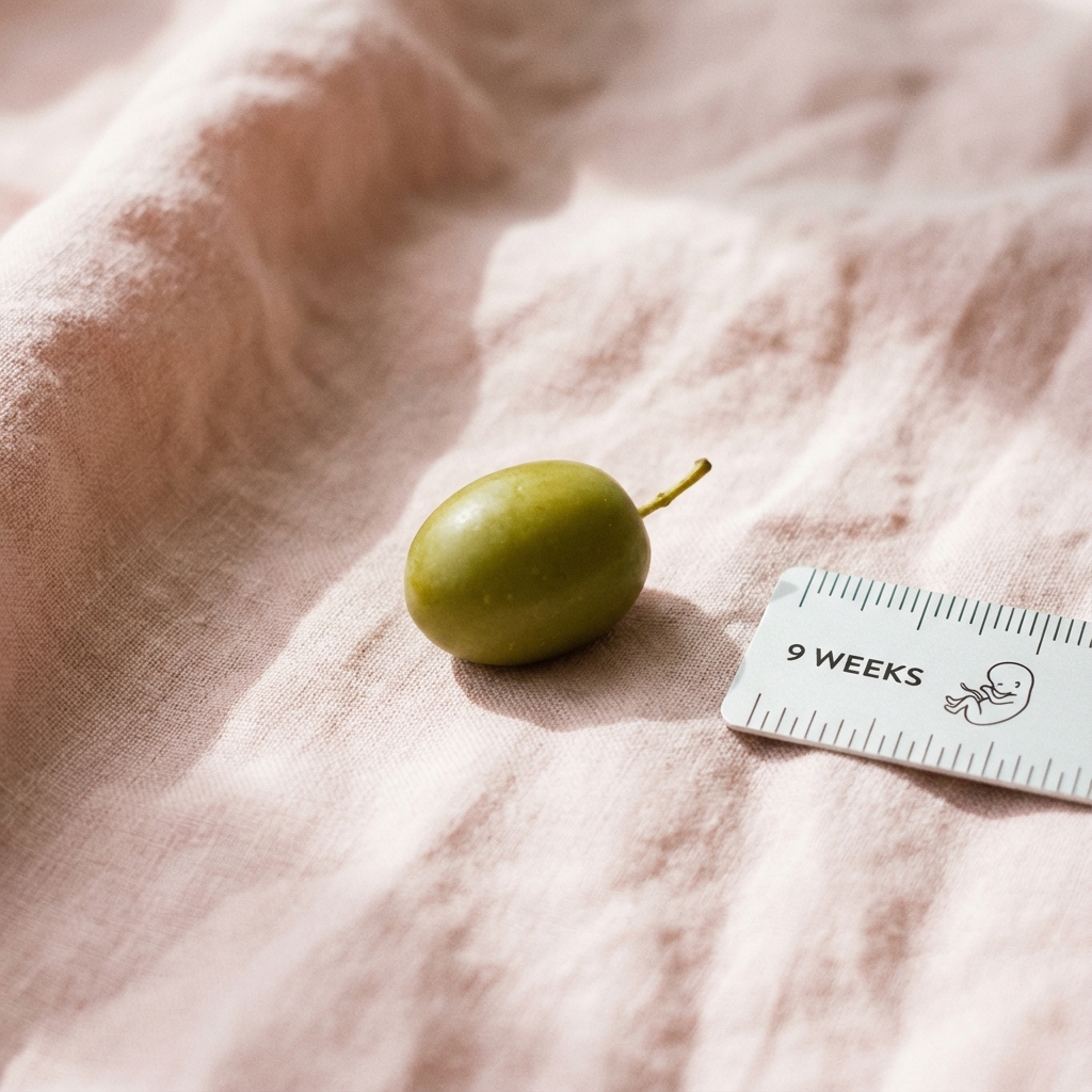 Dimensioni feto 9 settimane oliva